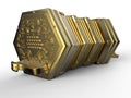 Golden concertina Royalty Free Stock Photo