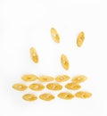 golden cone corn chips isolated on white background Royalty Free Stock Photo