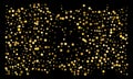 Golden confetti on black background. Luxury festive background. Gold shiny abstract texture. Element of design. Polka dots Royalty Free Stock Photo