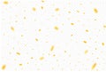 Golden confetti falling on transparent background. Festival elements. Anniversary and birthday celebration. Shiny tinsel and Royalty Free Stock Photo