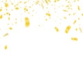 Golden Confetti Falling On White Background. Vector Illustration Royalty Free Stock Photo
