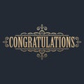 Golden congratulations card