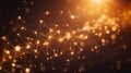 Golden Connection: Network, Data Science, Artificial Intelligence Abstract Royalty Free Stock Photo