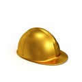 Golden constructing helmet side view