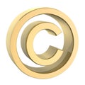 Golden copyright Royalty Free Stock Photo