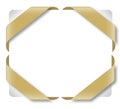 Golden corner ribbons set, isolated, EPS10 vector illustration Royalty Free Stock Photo