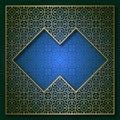 Golden cover frame with traditional patterned background