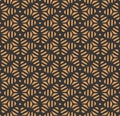 Golden Creative Graphic Dark Art Pattern. Seamless Abstract Vector Artdeco Deco Texture. Repetitive Monochrome Continuous Pattern