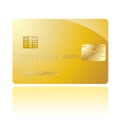 Golden credit card Royalty Free Stock Photo