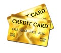 Golden credit card Royalty Free Stock Photo