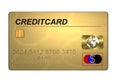 Golden credit card Royalty Free Stock Photo