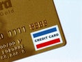 Golden credit card Royalty Free Stock Photo
