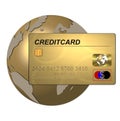 Golden credit card Royalty Free Stock Photo