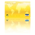 Golden Credit Card Digital Illustration