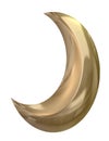 Golden Crescent Moon