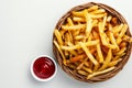 Golden Crispy Fries with Ketchup
