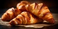 Golden Croissants A Bakery Delight Royalty Free Stock Photo