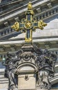 Golden Cross Angels Statues Cathedral Berliner Dom Berlin Germany Royalty Free Stock Photo