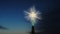 Golden cross on a church spire Royalty Free Stock Photo