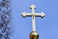 Golden cross with crucifix in Trinity Sergius Lavra.