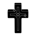 Golden cross. Easter single icon in black style vector symbol stock illustration. Royalty Free Stock Photo
