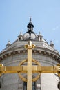 Golden Cross outside the St. Paul Cathedral Royalty Free Stock Photo