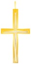 Golden cross pendent Royalty Free Stock Photo