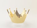 Golden, Crown Award prize 3D rendering Royalty Free Stock Photo
