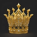 golden crown 3d render Royalty Free Stock Photo