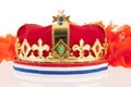 Golden crown with Dutch colors Royalty Free Stock Photo