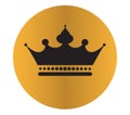 Golden Crown Icon Royalty Free Stock Photo