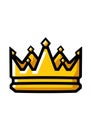 Golden crown illustration featuring a stylized, angular design with Royalty Free Stock Photo