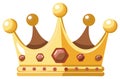 Golden Crown Illustration, Royalty Symbol, Decorative Design Element Royalty Free Stock Photo