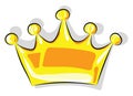 Golden crown, illustration, vector Royalty Free Stock Photo