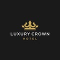 Golden crown logo icon. King queen symbol elegant logo vector icon line, Luxurious royal ornament for business Royalty Free Stock Photo