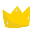 Golden crown monarchy royalty icon isolated image