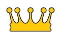 Golden crown over white background. Insert your picture and be the king or queen