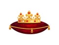 Golden Crown Pillow Composition