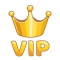 Golden crown with sign VIP