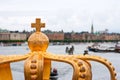Golden crown in Stockholm Royalty Free Stock Photo