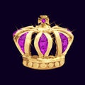 Golden crown vector illustration low Royalty Free Stock Photo