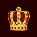 golden crown vector illustration low Royalty Free Stock Photo