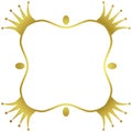 Golden crowns border frame Royalty Free Stock Photo