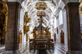 Golden crucifix in Baroque style at Stams Abbey, Tirol, Austria