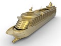 Golden cruise ship