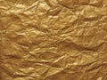 Golden crumpled paper as a background