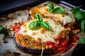 Golden Crusted Eggplant Parmesan Baked to Perfection with a Rich Tomato Sauce and Melted Mozzarella Cheese