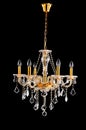 Golden Crystal lighting,chandelier Royalty Free Stock Photo