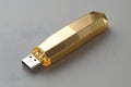 Golden Crystal USB Drive Royalty Free Stock Photo
