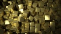 Golden cubes background